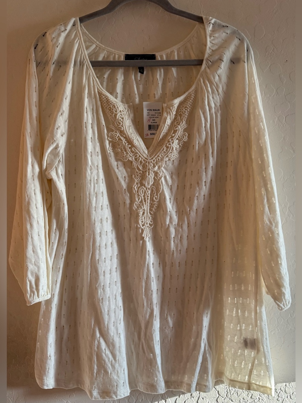 Status By Chenault, XL, cotton blend blouse